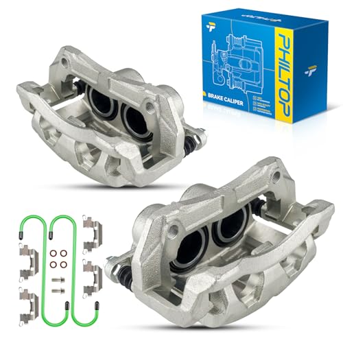 Image of PHILTOP Front Brake Calipers for Honda CR-V, Odyssey, Acura RDX Silver 2Pcs