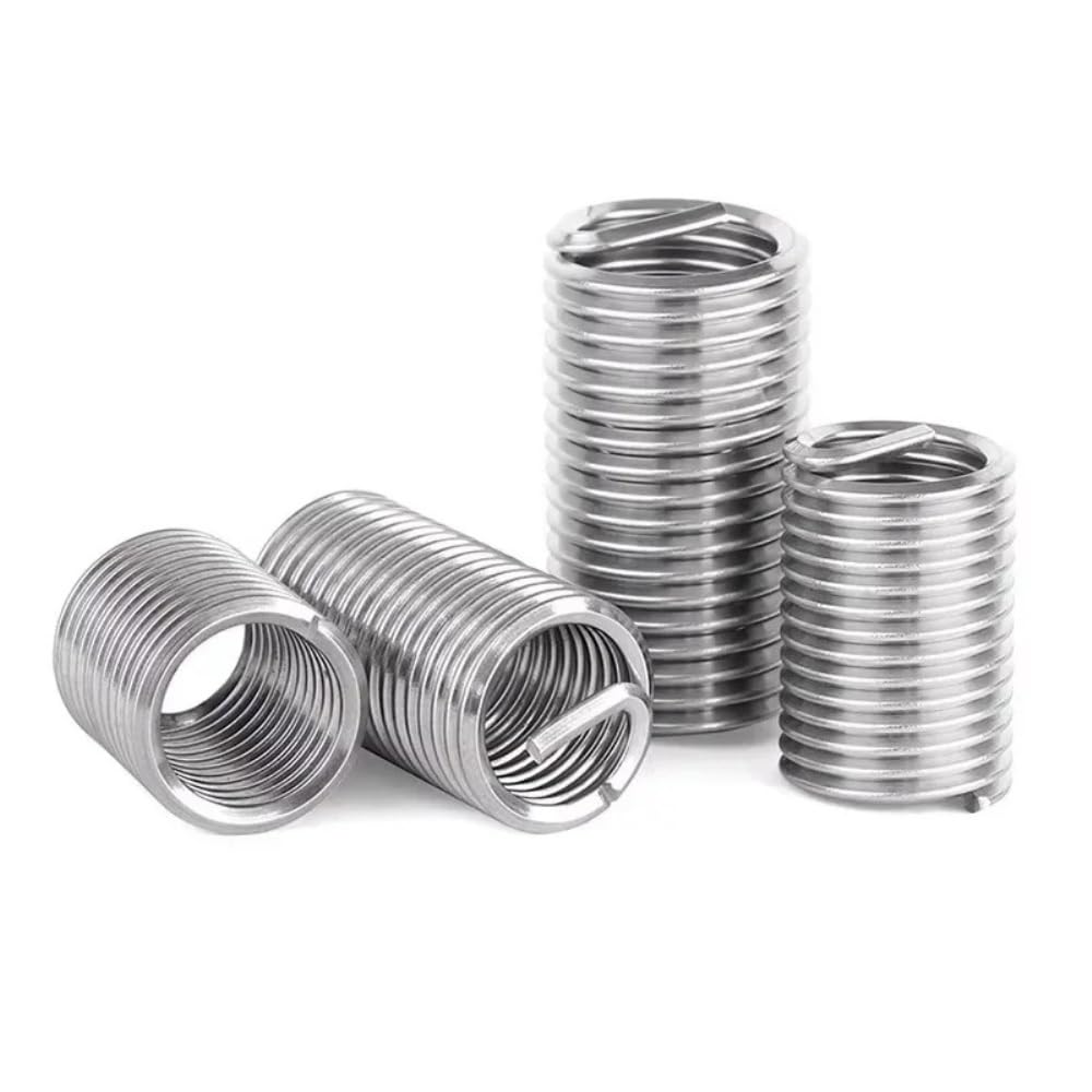50 Uds. Inserto de rosca de alambre de acero inoxidable 304, manguito de tornillo, casquillo de tornillo, insertos de reparación de rosca de alambre Helicoil M14 * 1,25/1,5/2(M14x1.25x1.5D)