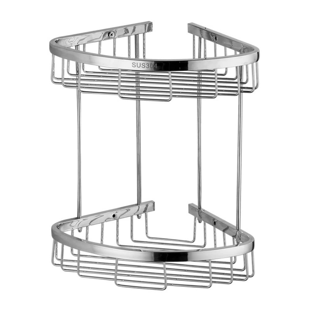 Estante de almacenamiento para baño montado en la pared Cesta triangular multifuncional Cesta de ducha de esquina SUS 304 Soporte de esquina de baño de acero inoxidable Estante de baño de esquina para