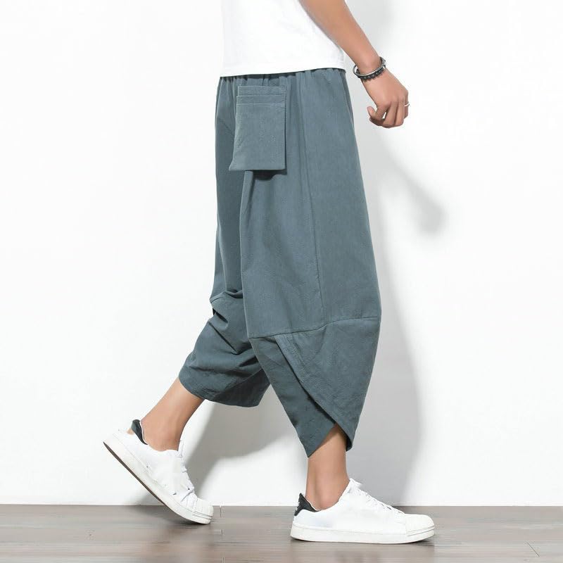 Pantalons de plage style chinois shorts d'été amples à jambe large - 3