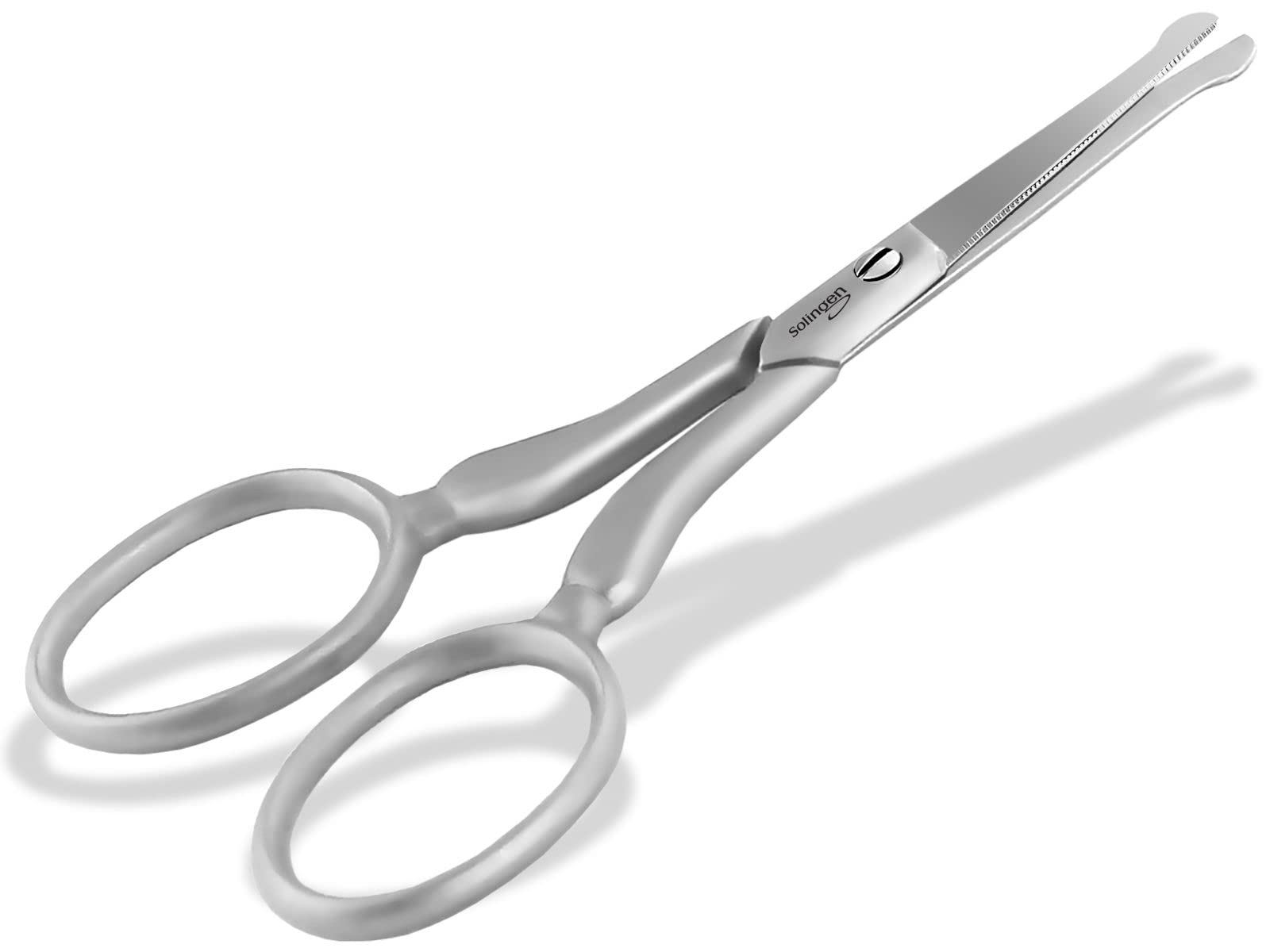 Fellschere Pfotenschere aus Solingen Kleine Hundeschere mit einseitiger Mikroverzahnung Hunde Haarschere aus Rostfreiem Edelstahl mit Scharfer Abgerundeter Schnittfläche für eine perfekte Fellpflege