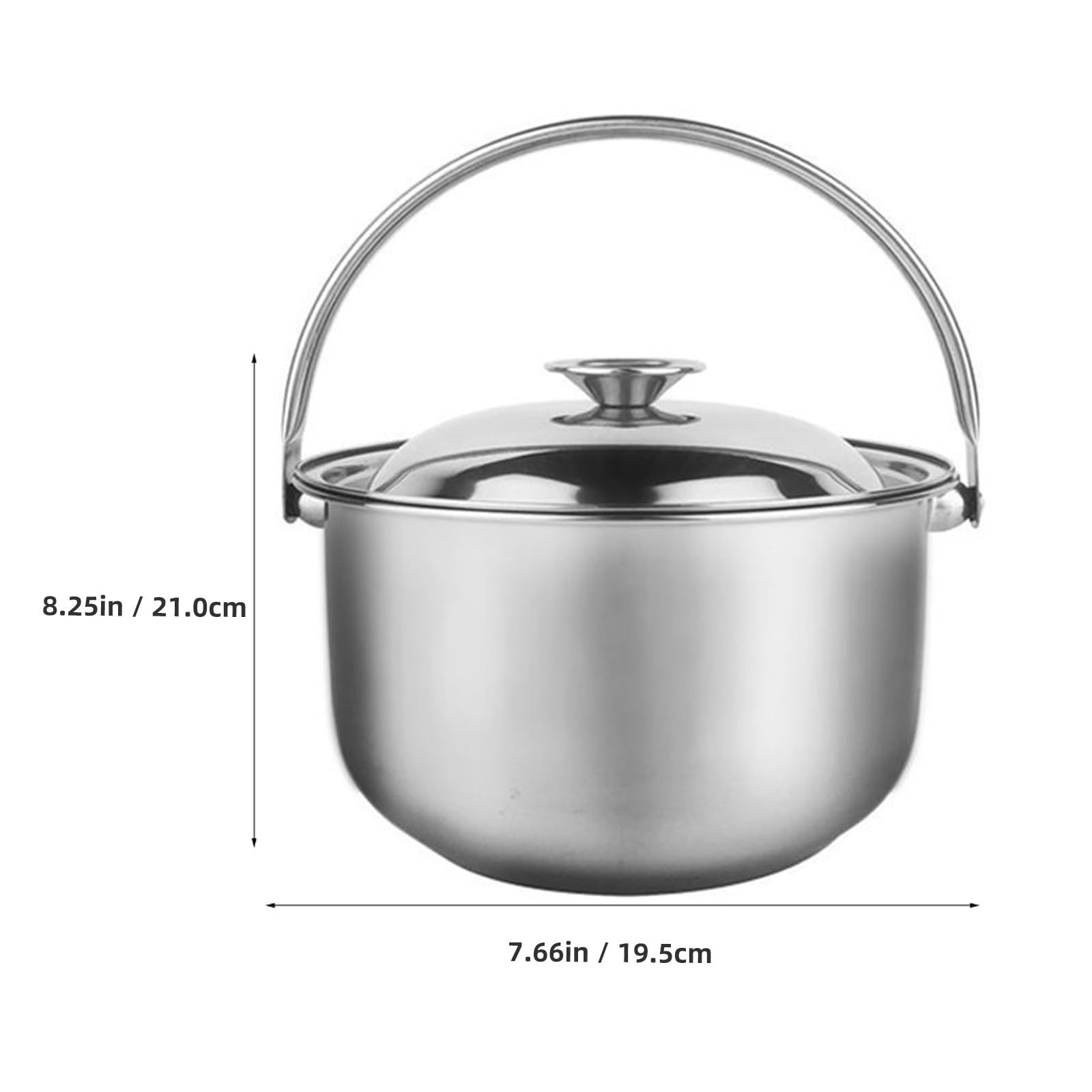 Amazon.com: Cabilock 2.2L Stainless Steel Soup Pot with Lid and