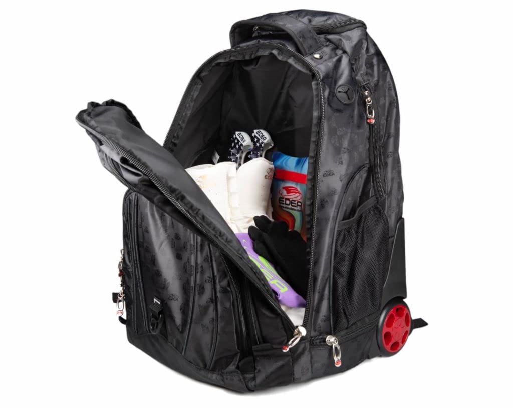EDEA Mochila trolley, gris, marco interior rígido, ruedas de PU, asa de aluminio extensible