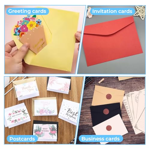 Xyvor 75 Stück Mini Briefumschläge Bunt, 11.5x8.2 cm Kleine Briefumschläge Mini Umschläge Bunt, Klein Kuvert Farbig Briefkuvert, für Weihnachten Erntedankfest Hochzeit Geburtstag (15 Farben)