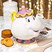 Paladone Mrs. Potts Ceramic Tea Pot 1250 ml, Includes Tea Strainer, Officially Licensed Disney Beauty and the Beast Kitchen Collectible