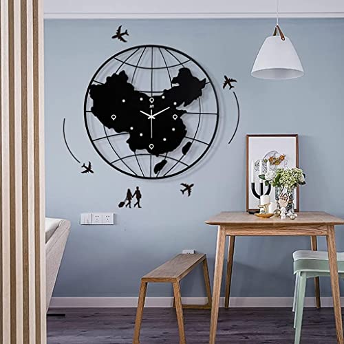 Horloge murale en érable véritable ornement noir de style européen - 6