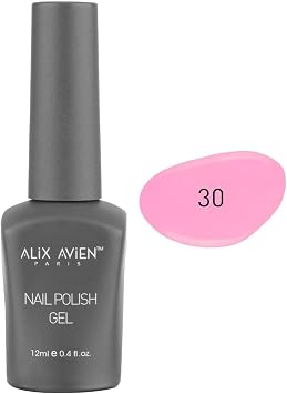 ALIX AVIEN Uv Kal c  Pamuk  eker Pembe Jel Oje 30 - Gel Polish - 12 ml