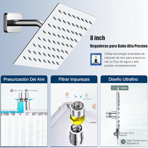 Review de Regadera acero inoxidable - solo los mejores. 5 Imagen adicional