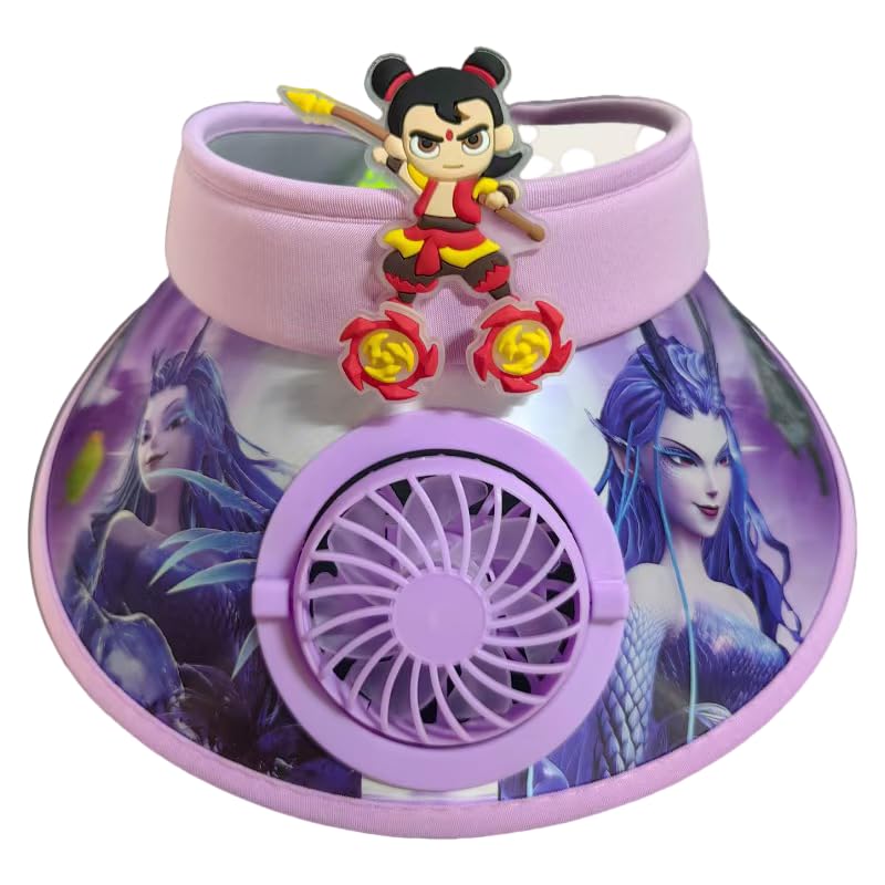 New neizha Children's Sun Hat - UV Protection Summer Cap for Boys & Girls, Cute & Breathable with USB Fan, Outdoor Play & Sun Shield Pink