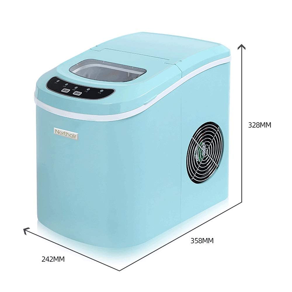 Countertop Ice Maker,15KG Ice per 24 Hours,9 ice Cubes Ready in 7-15 Minutes 2.2 Liter Water Tank and Ice Scoop Ice Maker Machine for Home Use (Color : A) qujunji (Color : B) (B)
