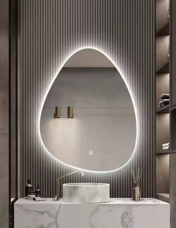 MIRROROLOGY INDUSTRY 18x24 Inch Frameless Lighted Accent Mirror Touch Sensor, Adjustable Brightness with Warm, White & Natural LED Lighting - Stylish Wall-Mounted Vanity Mirror-image-33