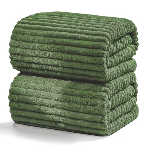 ZatreckI Extra Large Bath Towels (60'x30'),Oversized Bath Towels for Adults Luxury Bath Towels Super Soft Highly Absorbent Microfibers Quick Dry Bath Sheets Large for Bathroom (Olive Green, 2Piece)