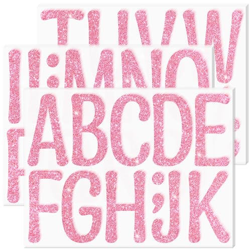 Sticeard Pink Glitter Bulletin Board Letters