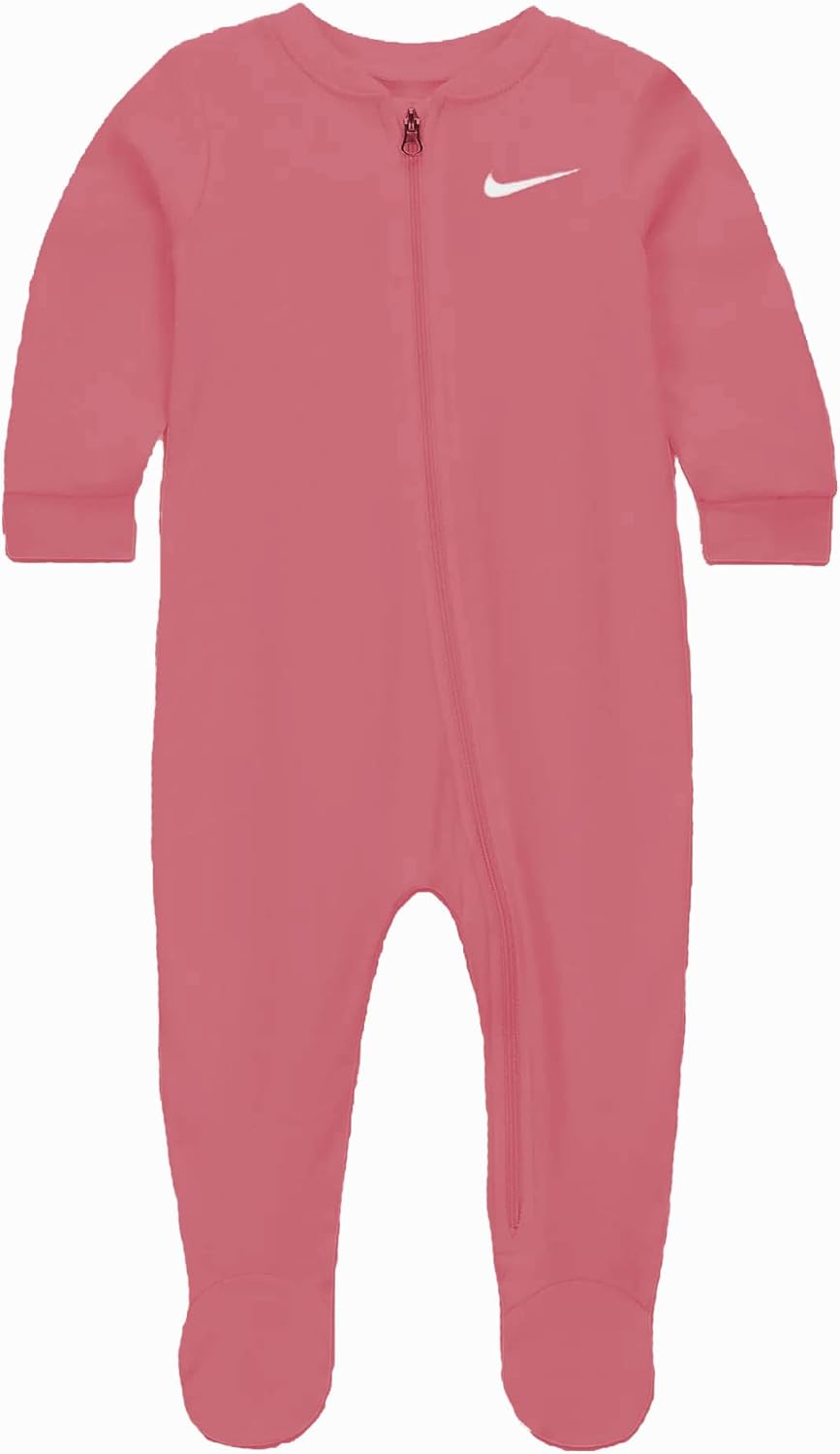 Amazon.com: Nike Baby Girl Essentials Full Zip Footed Coverall (P ...