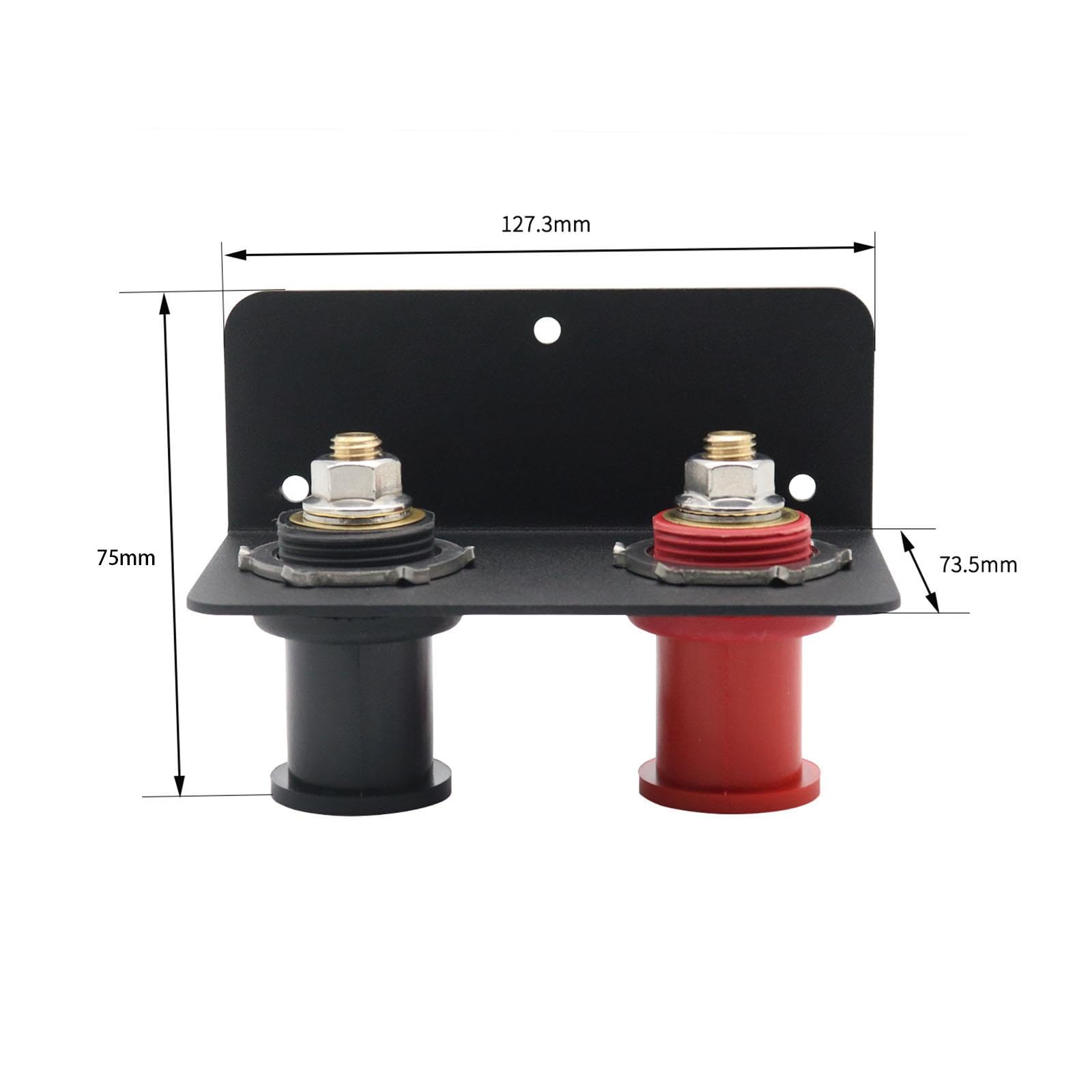 Generic Terminale Set Post Ricarica Batteria Connettori con Cavi Morsetti Impermeabili E Antiusura in Ottone E Nylon Adatto RV