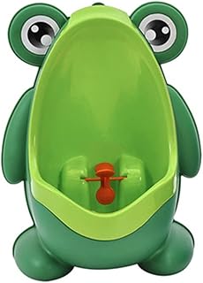 Healifty Little Pee Trainer Boy Froggy Potty Training Urinal with Fun Aiming Target Boy Urinal Kids Toddler Pee Trainer Bathroom Baby Training Potties (Green) Frog Pee Training Kids Urinal Groove