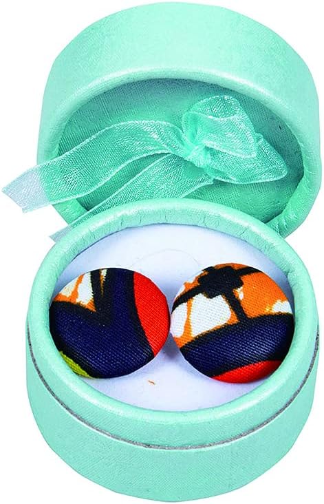 African Necklace Sets for Women Statement Necklace Rope Bohemia Orange Flower Necklaces Earrings, One Size