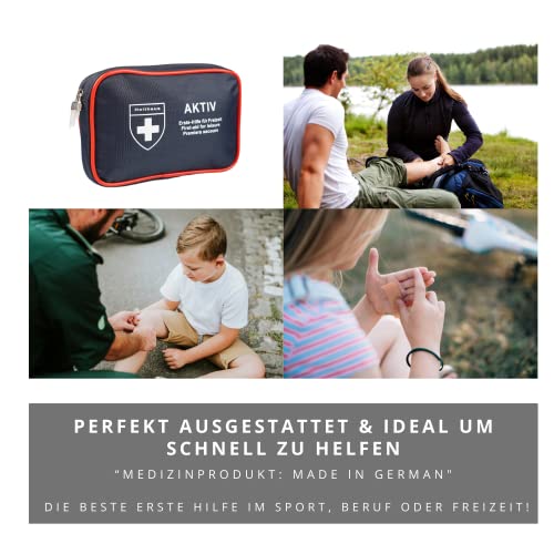 Mini Erste-Hilfe Set für die Handtasche, Brustbeutel oder Rucksack – Perfekt ausgestattet & Ideal um schnell zu Helfen – Pflaster, Verband, Wundkompresse – inkl. Handschuhe – für Freizeit & Alltag - Image 5