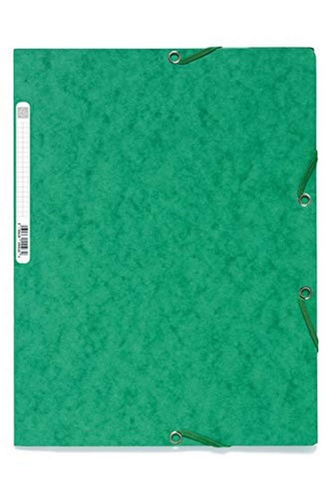 Chemise 3 rabats a elastiques carte lustree 400g/m2 nature future - a4