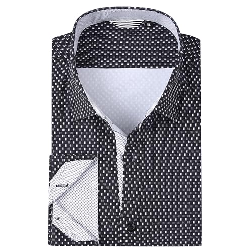 Alex Vando Mens Printed Dress Shirts Long Sleeve Regular Fit Button Down Shirt