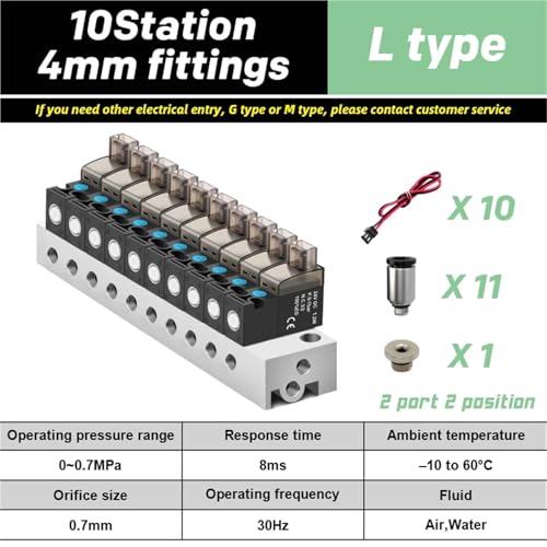 Électrovanne miniature 24V 12V 6V pour station de régulation d'air 10mm vide