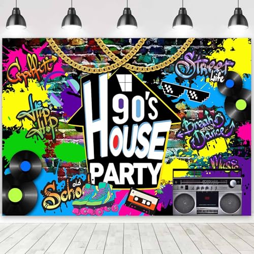 Fondo fotográfico 90s House Party 6x4 ft miniatura 1