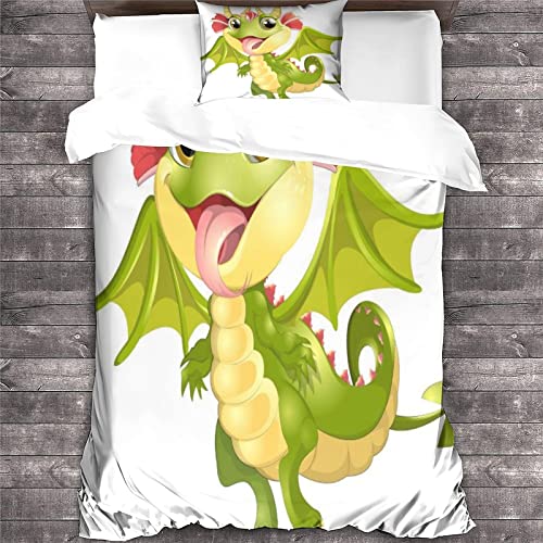 Parure de lit 3D dessin animé pour enfant - Housse de couette en microfibre 135x200cm avec taie