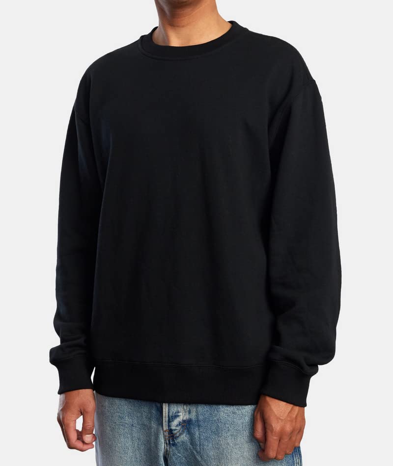 RVCA Mens Relaxed Fit Crewneck - Day Shift Fleece (RVCA Black, XX-Large)4