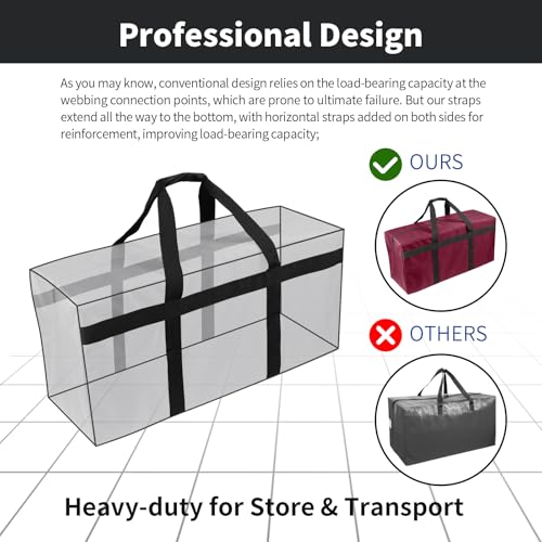 Large Duffle Bag Foldable Storage Bag Heavy Duty Sports Duffel Bag for Travel, Camping, Moving, Storage and More (100L Wine Red)2