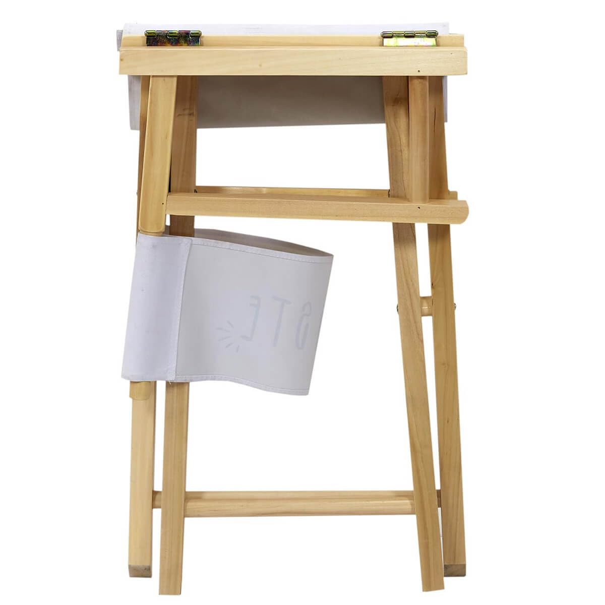 AltoBuy Shaw - Chaise de Directeur Blanche et Bois