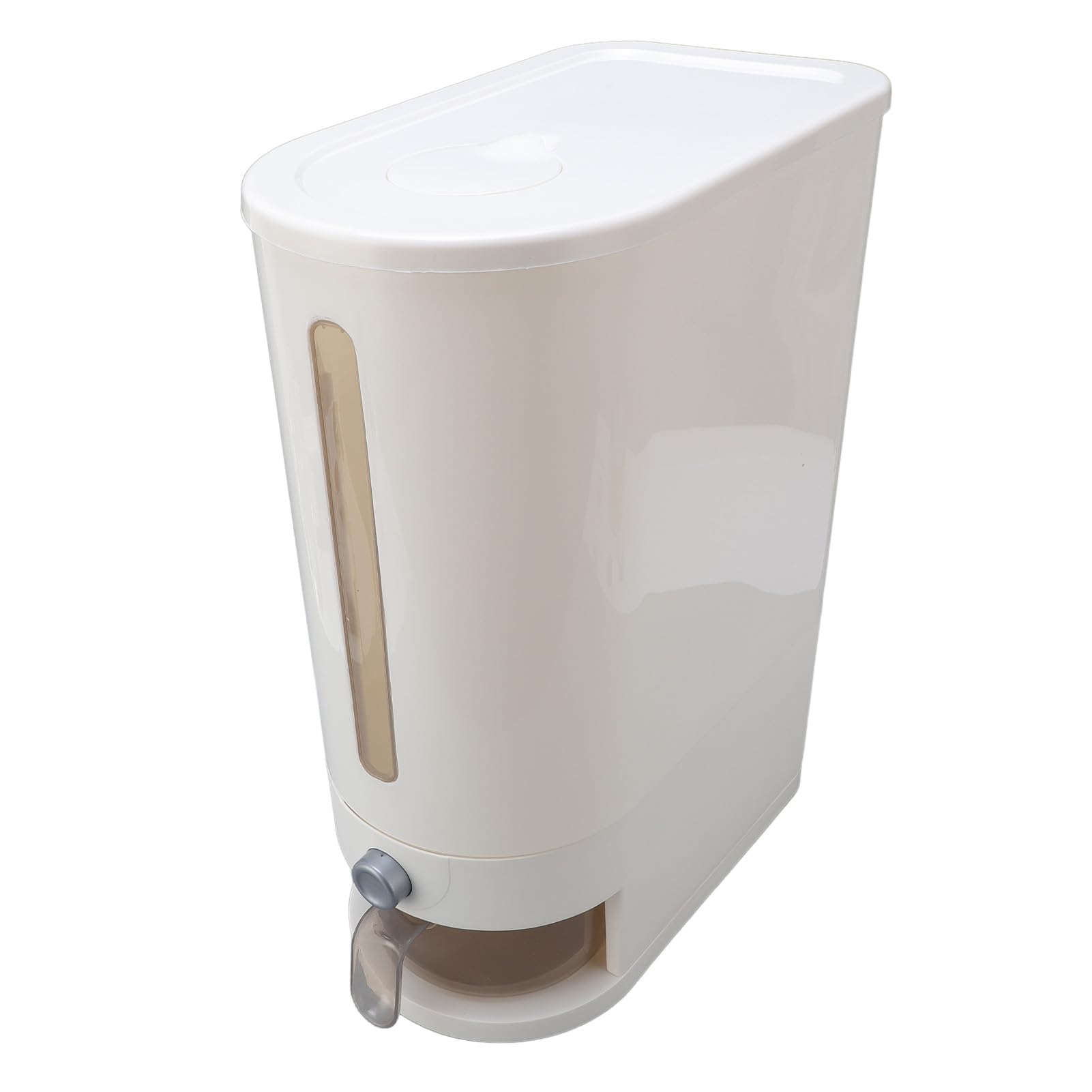 Dispensador de arroz con taza, 10 kg, polipropileno sellado para comida seca (tipo 1)