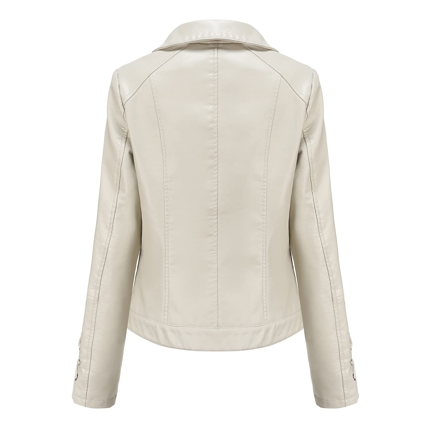 Vestes et manteaux en cuir et similicuir pour femme - Vestes à lacets tissées - Noir, rouge, vert clair, beige
