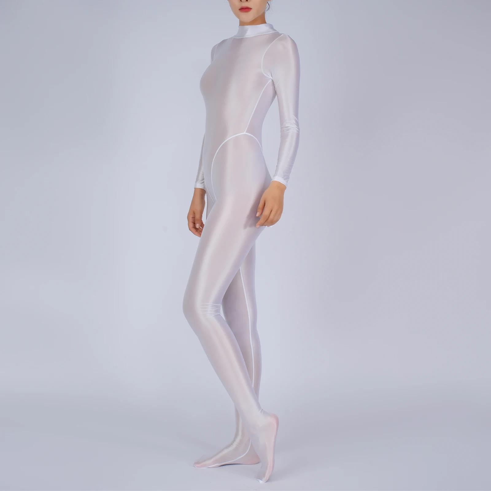 Lencería Sexy Jumpsuits De Una Sola Pieza De Manga Larga Sexy Ver A Través De Bodysuits