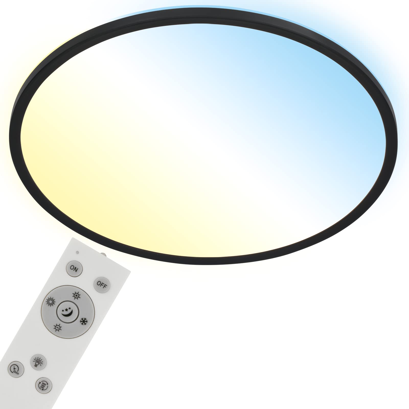 Lindby LED paneel Lamin, wit, 40 cm, CCT, dimbaar, afstandsbediening