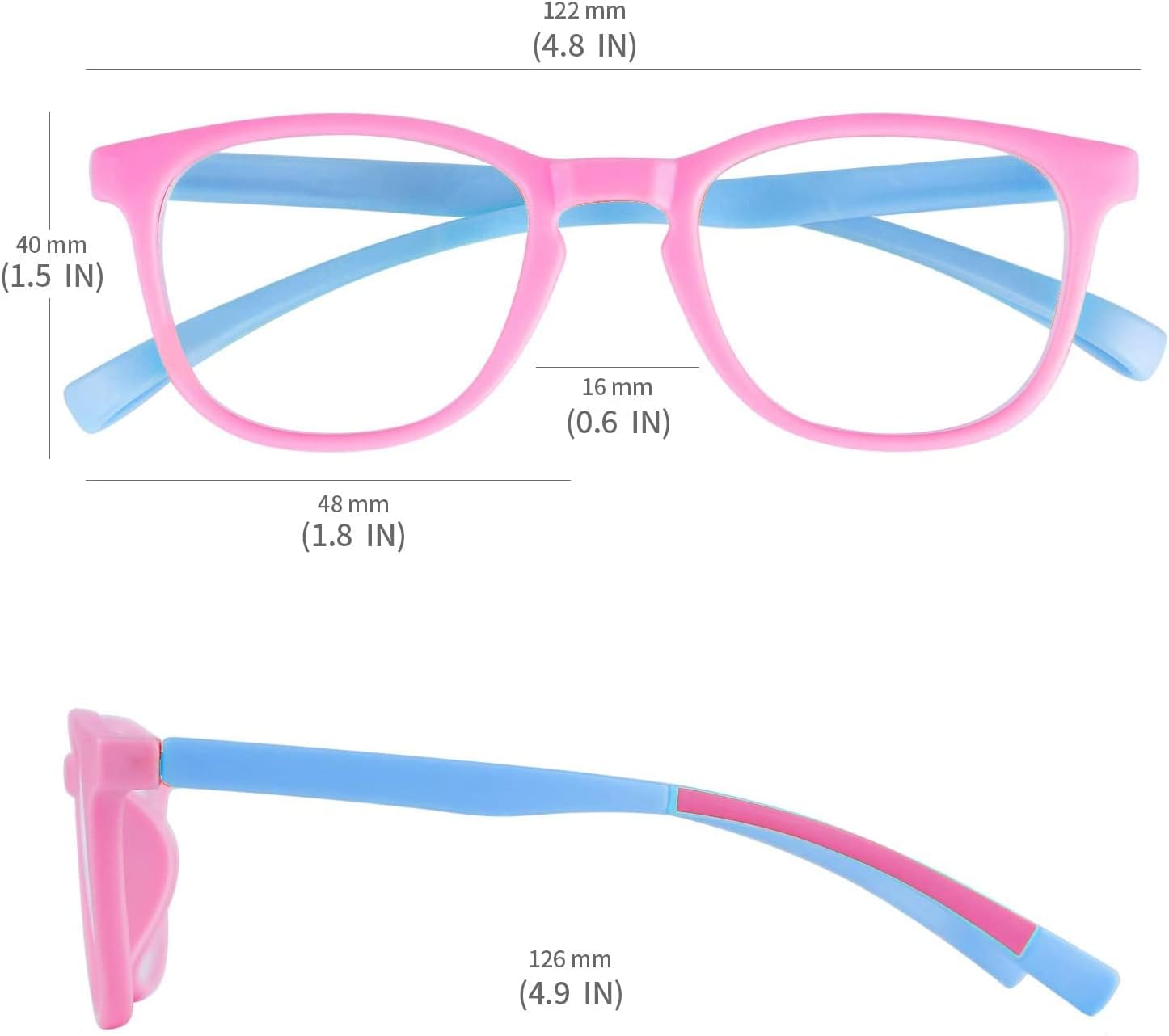 COOLOO Kids Blue Light Blocking Glasses 2 Pack,Computer Gaming TV Glasses for Boys Girls Age 3-15 Blu-ray Filter & Anti Glare & Eyestrain
