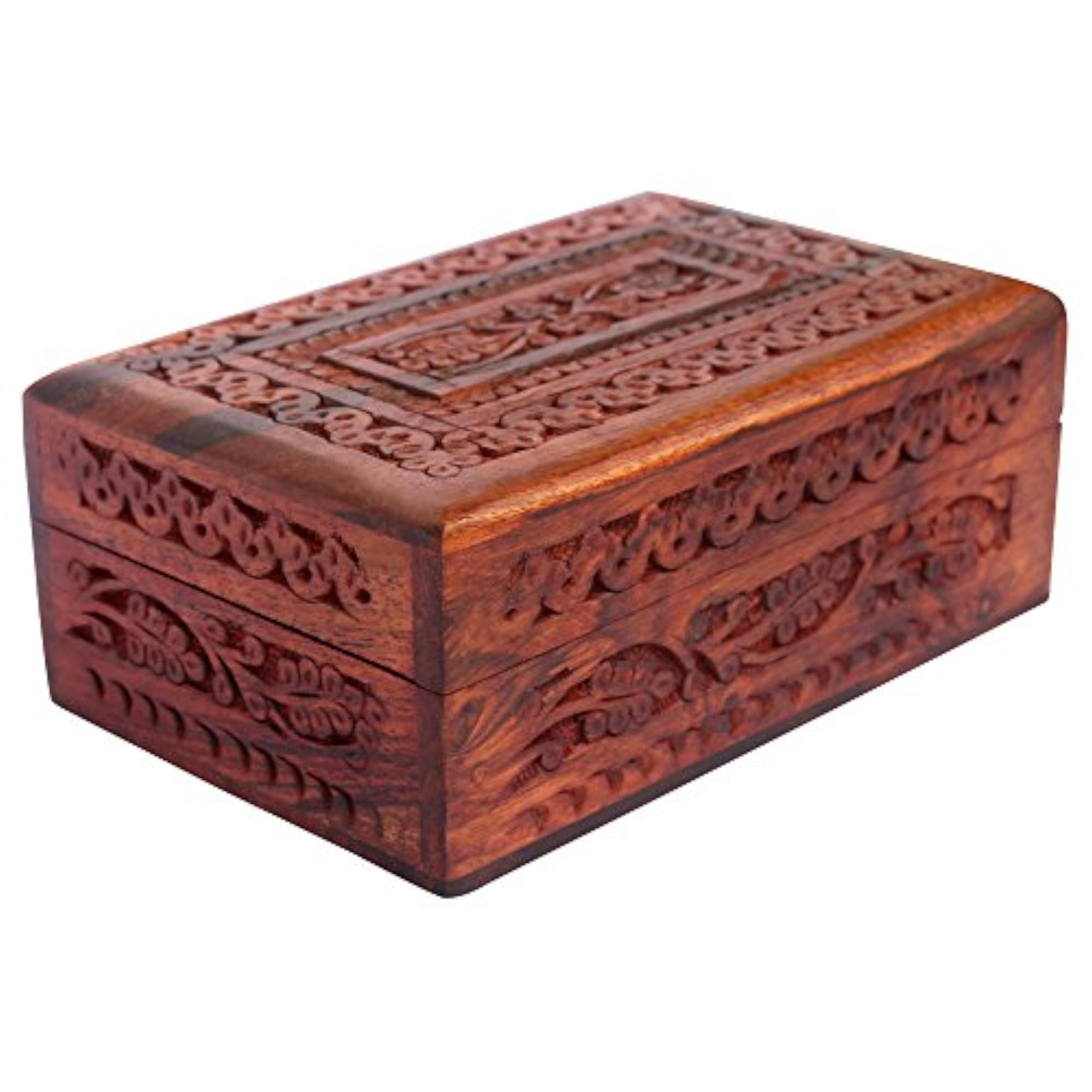 Wooden Jewellery Box for Women with Intricate Carvings