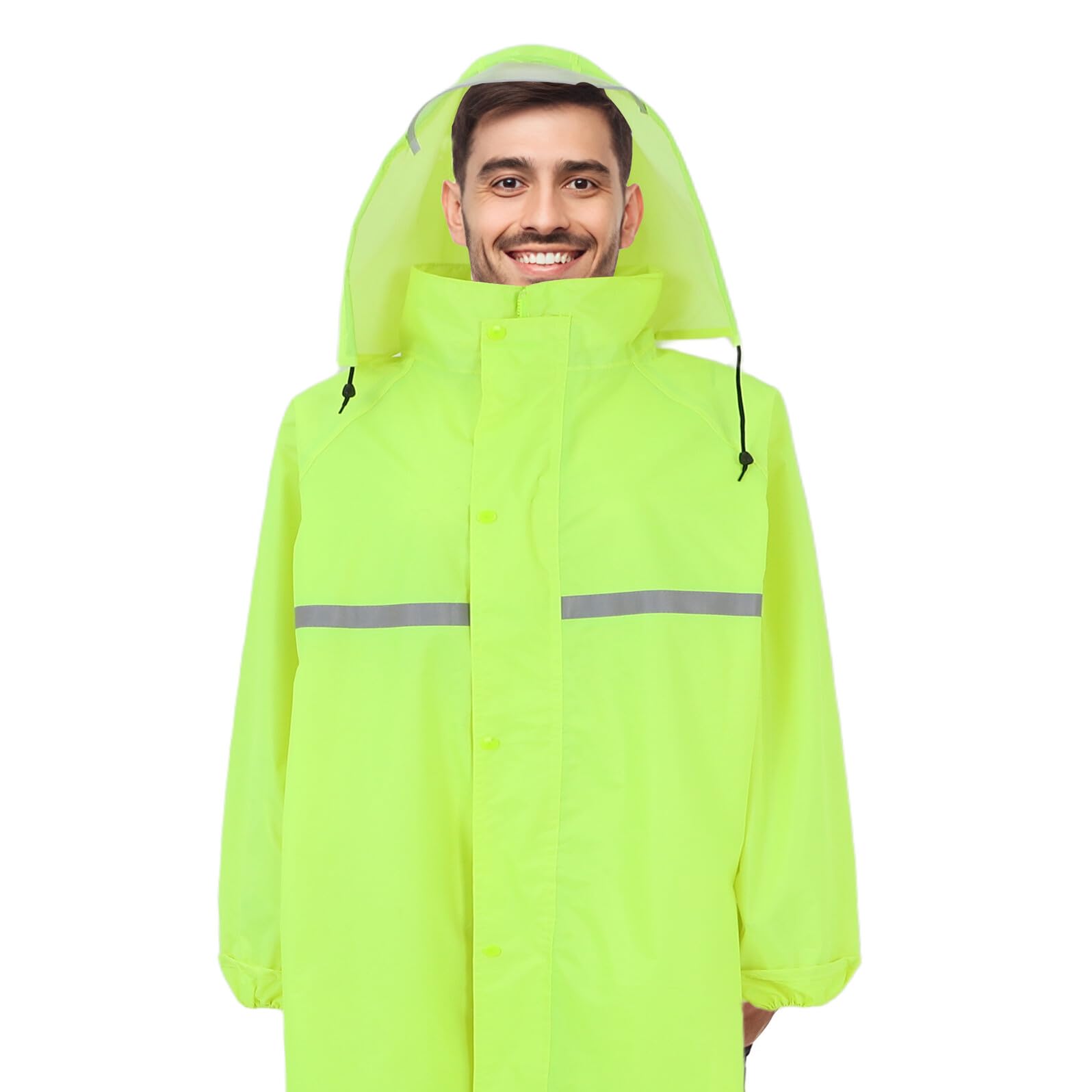 Poncho Antipioggia lungo Unisex con Cappuccio e Riutilizzabile Tuta Antipioggia Outdoor per Campeggio e Trekking con Isolamento Rinforzato