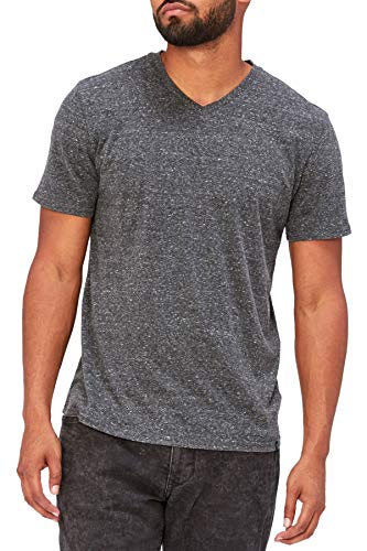 Mens Threads 4 Thought - Triblend Short Sleeve V Neck Tee - Heather Black
