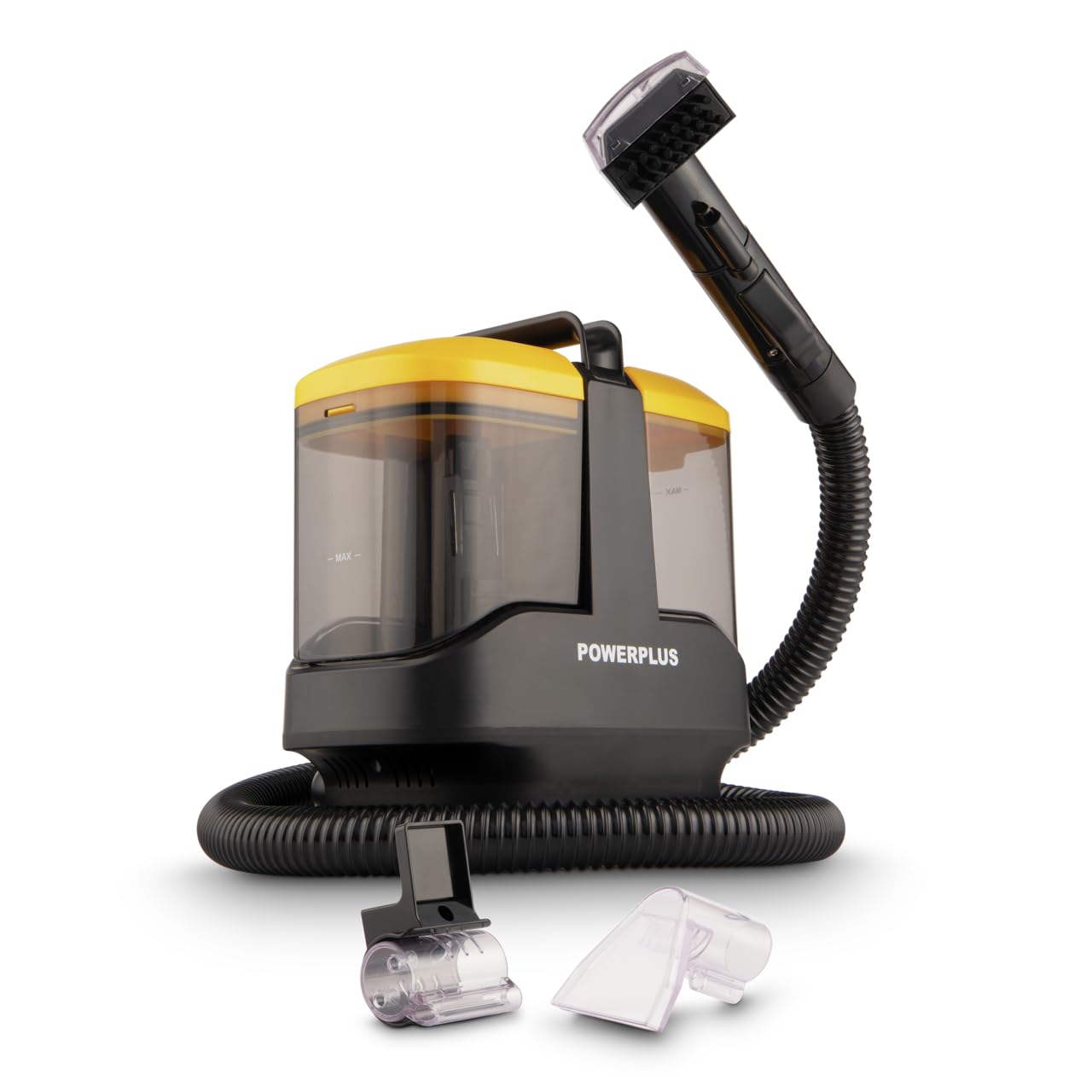 Powerplus Quitamanchas POWX3275-450 W, agua limpia de 1 L y agua sucia de 0.5 L