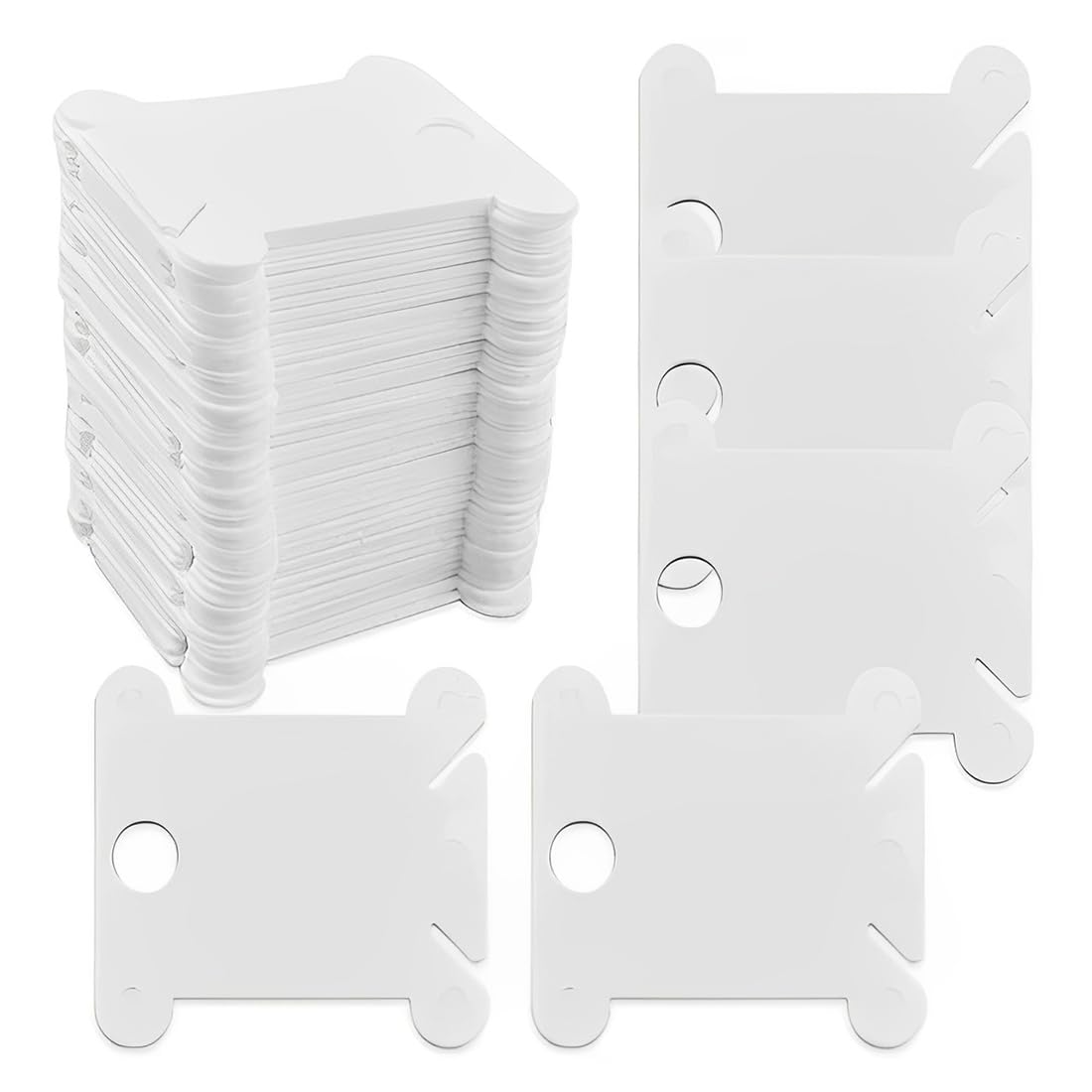 Zalati Bobine Da Cucito 120 Pezzi Di Plastica Per Filo Di Avvolgimento Piastra Di Avvolgimento Per Cucire Punto Croce Strumento Da Ricamo - 6
