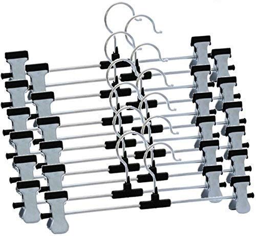 SKV Traders Stylish Steel Cloth Hangers with Clips Chrome Finish (Set of 12 Pieces) (B08P9M483C) Amazon Price History, Amazon Price Tracker