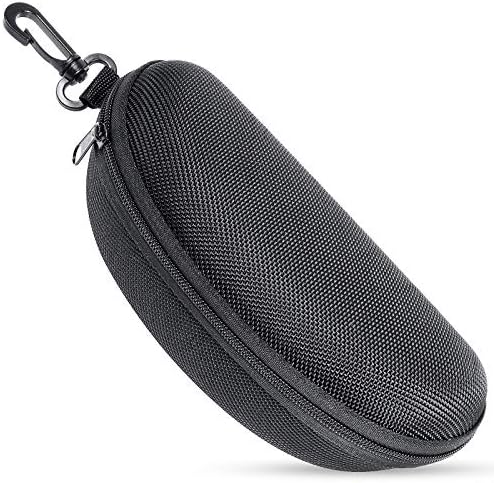 ewinever(TM 1pcs Black Zipper Clam Shell Hard Sunglasses Case Box Eyeglass Pouch Bag