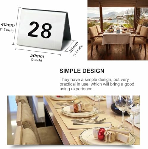 Cartes de numéro de table empilable en métal pour tableau de mariage - 3