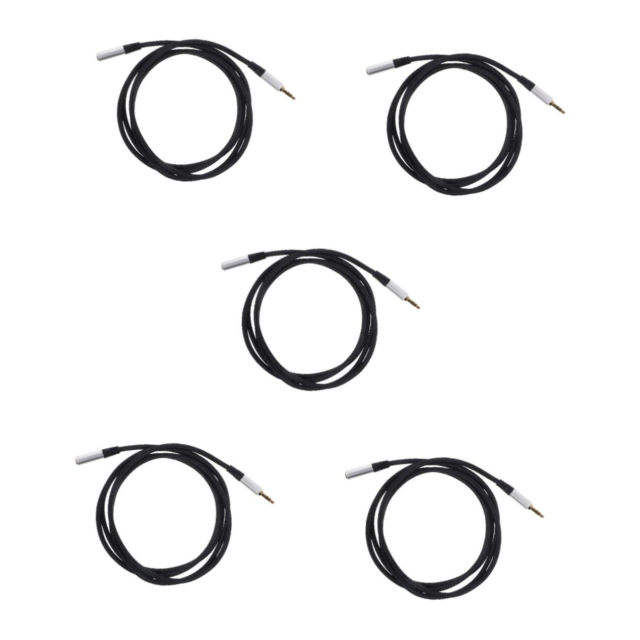 HOMSFOU 5piezas Cable De Extensión De Audio De Para Auriculares Compatible Teléfonos Computadoras y Dispositivos De Audio De Material Tpe