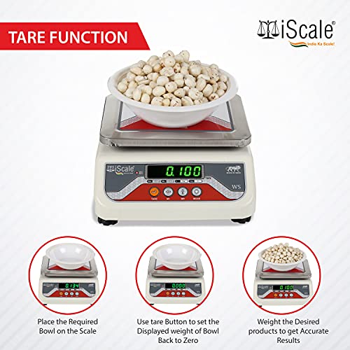 Image of iScale i-04, 6kg x 100mg (0.1g) High Accuracy Analytical Weight Machine - Ideal for Silver Jewelry & Other Precious Metals /Labs - Double Display - Stainless Steel Platform (175x225mm)