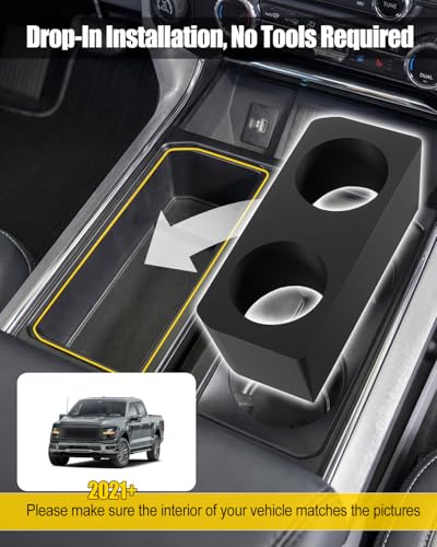 Inserto Portavasos Consola Central para Ford F-150 2021-2024 miniatura 4