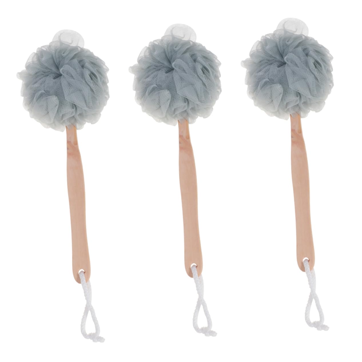 Beavorty 6 Piezas Cepillo De Esponja Vegetal Cepillo De Mango Largo Cepillo De Baño De Madera Cepillar Rodillo Chapati Flor De Baño Con Asa Hombre Iniciar Sesión Bola De Baño Cuerpo
