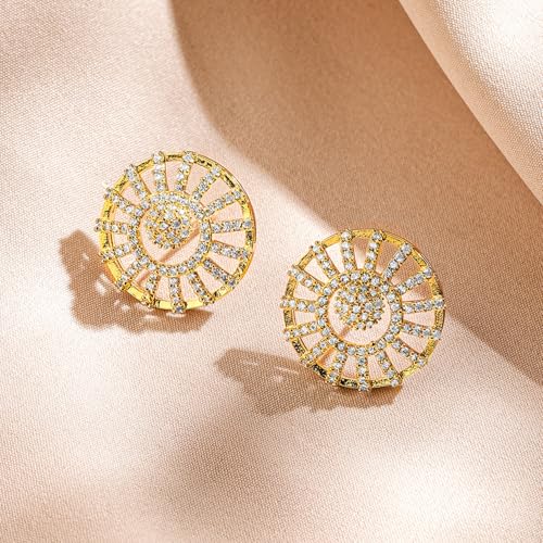 Image of Rubans Pendant Necklace Set American Diamond and Zirconia Gift Jewellery for Women & Girls