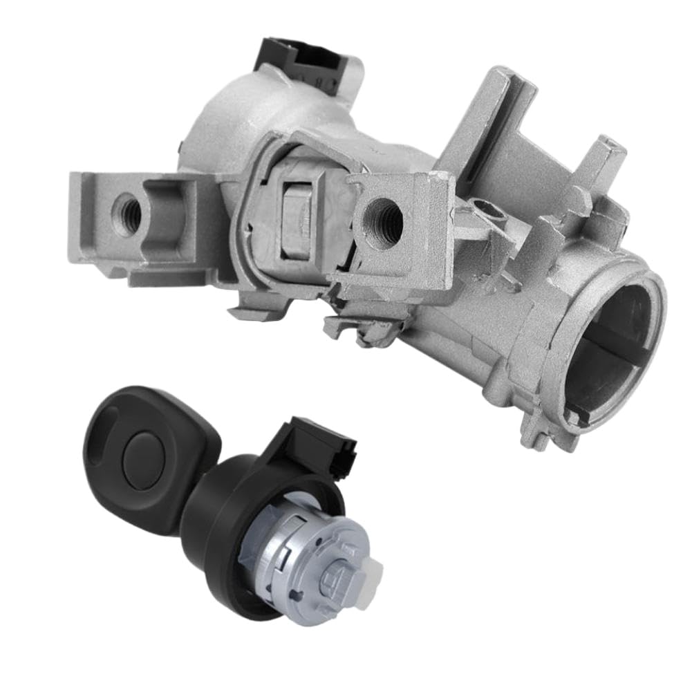 Ignition Switch with Lock Cylinder and Key Compatible with MK5 SEAT Models Including Part Numbers 1K0905851B and 1K0953527D