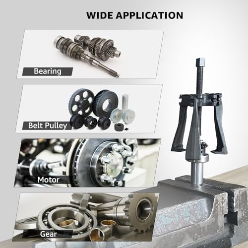BESTOOL Reversible 2/3 Jaw 2-Ton Ratcheting Gear Puller - Premium Chrome Molybdenum Steel Construction - Adjustable Range of 2-Inch to 3-Inch - Effortlessly Removes Gears, Pulleys, and Flywheels by BESTOOL PROFESSIONAL GARAGE TOOLS & EQUIPMENT - Image 6